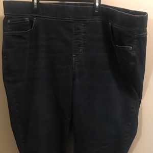 Signtaure levis Strauss Denim Blue Jeans Size 24S Dark Wash Pull-On Skinny